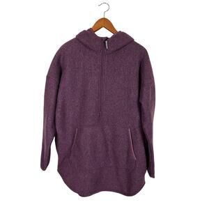NWT Smartwool Women’s Sz Large Hudson Trail Fleece Poncho Jacket Argyle Purple